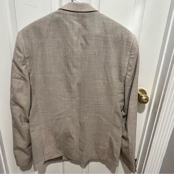 NWT The Kooples men's BEIGE WOOL SUIT FITTED JACKET size 48 French us size 38 - Picture 16 of 16